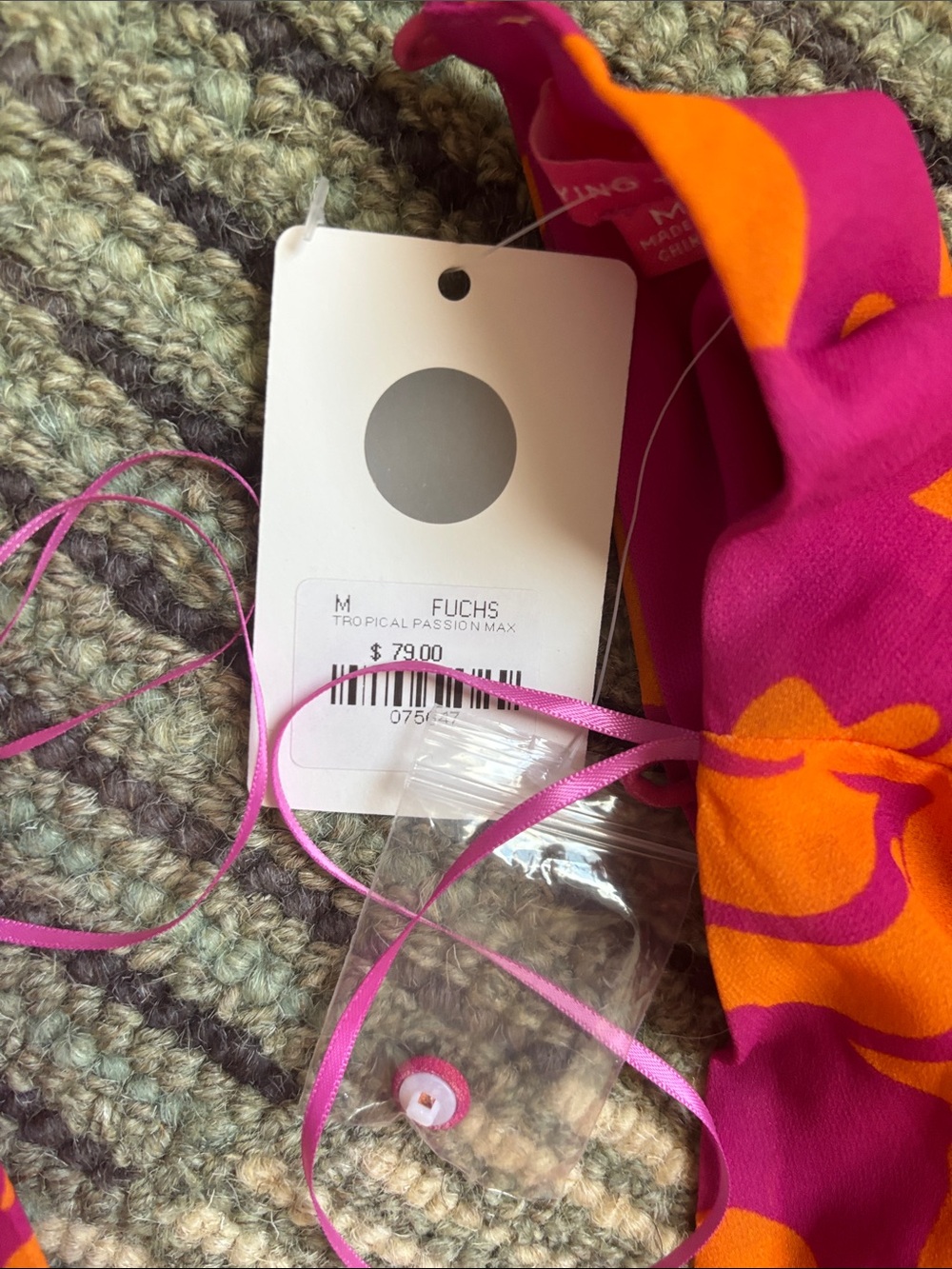 Fuchsia & Orange Tropical Maxi Dress - Tie Detail - Picture 2 of 6